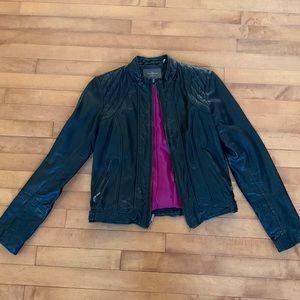 Excellent used condition Cole Haan leather jacket size Small